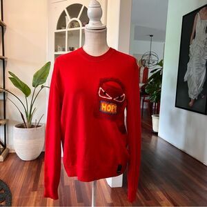FENDI Sweater (thin) Wool Red Monster Size 46